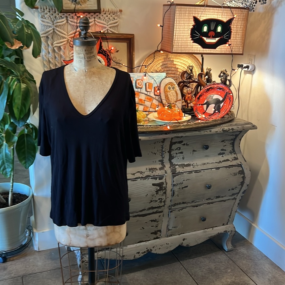 LNA CLOTHING Lumi Rib Tee ~ Black ~ 2X